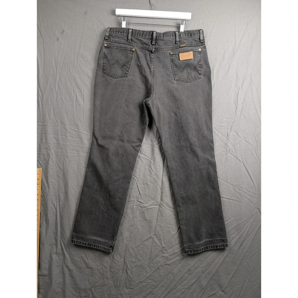 Wrangler 936WBK Slim Fit Cowboy‎ Cut Jeans Mens 38x32 Black Denim